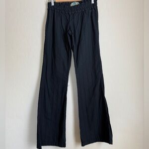 y2k Billabong Low Rise Black Flare Leg Lightweight Cotton Pants Beach Boho